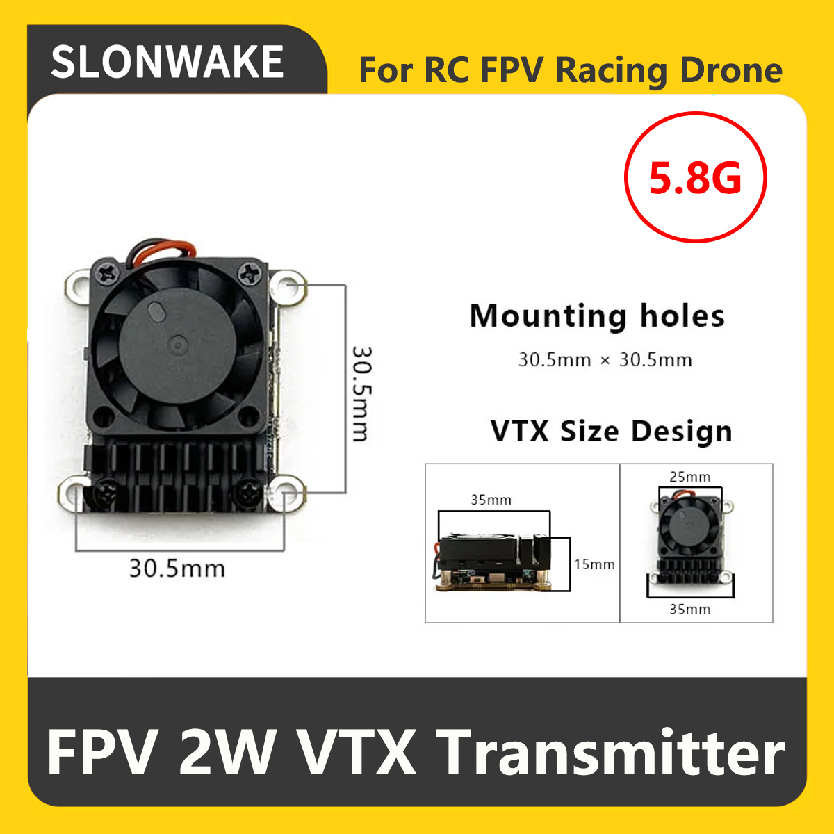 Transmisor FPV VTX SLONWAKE 5. - Fpv Drone Vtx reseña y precio